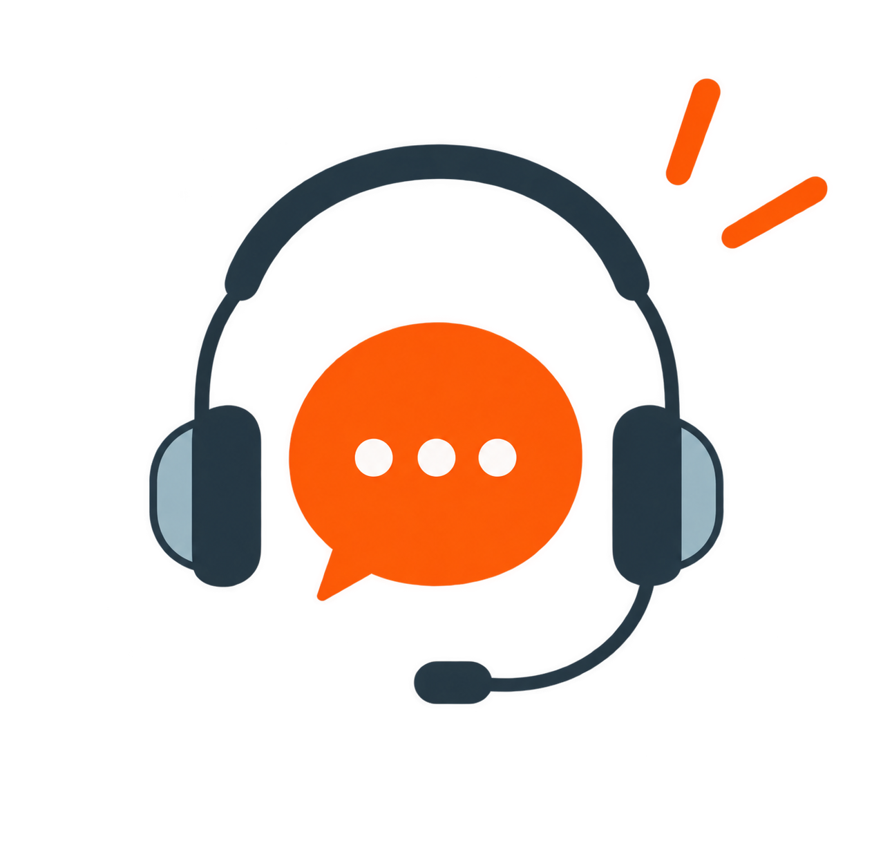 Casque audio et bulle de discussion